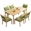 Juego de Mesa y Sillas de Comedor Amigable para Personas Mayores, Silla con Respaldo de Madera de Caucho para Hogares de Ancianos, Silla de Madera Maciza para Personas Mayores para Instituciones de Atención Médica