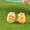 Hamster Lindo Comiendo Transfronterizo Jardinería de Paisaje Micro Adornos Pequeños Dibujos Animados Hamster Pequeño Decoración de Escritorio Accesorios