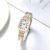 Reloj para Mujer con Esfera Cuadrada y Números Romanos, Lujo Ligero, Moderno, de Acero, para Estudiantes, en stock