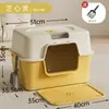 Caixa de Areia para Gatos Extra Grande, Anti-respingo, Esterilização Ultravioleta e Desodorização, Vaso Sanitário para Gatos Totalmente Fechado, Suprimentos para Animais de Estimação Gato