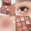 ¡Arastra frío hermana mayor! Placa de Sombras de Ojos de Cisne Negro de Nueve Colores Perlado Brillo Fino Diablo Metal Punk Maquillaje Ahumado Gris Negro