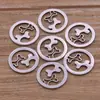 7 Estilos 2 Colores Acero Inoxidable Dijes Corte Redondo Mariposa Luna Estrella Corazón Llave Accesorios para Joyería DIY