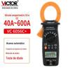 Alicate amperímetro digital Victory Victor VC6056C + alicate amperímetro AC/DC 600A medindo capacitância/frequência/temperatura
