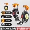 Chaveiro luz de trabalho isqueiro multifuncional carregamento portátil camping reparo de carro led luz forte mini lanterna pequeno