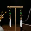 Novos Brincos de Estilo Chinês Antigo para Coleção Feminina, Acessórios para Hanfu, Cheongsam, Saia Mamian, Brincos Longos com Franjas, Atacado