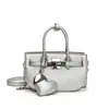 Bolsa de Platino Portátil con Patrón de Lichi para Todas las Estaciones, Nueva Moda 2025 para Mujer, Bolso Cruzado de Cadena de Alta Gama para Todas las Ocasiones