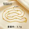 Collar de Oro Arena Vietnamita para Mujer Verano Colgante Duradero Cadena Clavícula Latón de Alta Gama Joyería Artificial Genuino