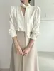 Tallas Actualizadas Top Chic Coreano Estilo Francés con Escote en V y Cinta + Falda Plisada de Cintura Alta Ropa para Mujer
