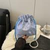 Bolsa Transversal de Ombro de Pérolas da Moda Popular Deste Ano 2025 Primavera e Verão Novo Estilo Bolsa Balde Bolsa Feminina de Aparência Sofisticada