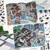 Serie de Pegatinas Papermore de Grandes Esquinas Emblemáticas y Paisajes para Diario, Pegatinas Decorativas, 4 Hojas en 2 Estilos