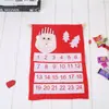 Suprimentos para Decoração de Natal, Calendário de Papai Noel em Veludo Relevado de Natal, Calendário de Natal, Suprimentos para Decoração de Natal no Atacado