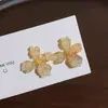 Pendientes de Pin de Flor de Cristal Plateado de Lujo Pendientes Únicos Moda Nueva 2022 Temperamento Celebridad de Internet Coreana Mujeres de Gama Alta