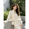 Suéter de cuello alto con media cremallera para mujer, otoño e invierno, talla grande, corte holgado, tejido de ochos, top básico