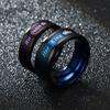2024 Moda europea y americana nueva joyería color azul púrpura anillo de reina Rey Reina suministro transfronterizo