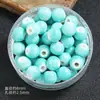Contas de cerâmica coloridas com furo grande 10mm acessórios para pulseira material para joias diy com contas contas redondas acessórios mistos atacado