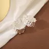 Brincos de Clipe Irregulares de Metal Europeus e Americanos Inspirados em Design, Brincos de Disco Espiral Anti-Mosquito Estilo Ins da Moda e Elegantes para Mulheres