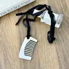 Girasol Estilo Ouni Acero de Titanio Plata Cuadrado Peine Colgante Collar Cadena Larga Nicho Accesorio