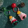 Llavero de Ganchillo de Lana Navideño Papá Noel de Lana Decoraciones Navideñas Colgante de Mochila Escolar de Ganchillo Regalo de Navidad