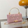Bolso de Mano Elegante para Mujer Tejido a la Moda Popular en Internet Primavera 2024 Nuevo Combinable Bolso Bandolera Ins Bolso Cuadrado Pequeño Moderno