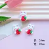 Promoção quente coelho fofo rabanete pêssego resina acessórios diy capa de celular flor de sapato fivela de sapato material para acessórios de cabelo