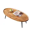 Mesa lateral para sofá de sala de estar de apartamento pequeño, mesa pequeña con patas de madera, mesa de centro redonda, mesa de centro pequeña, sala de estar simple nórdica seleccionada cuidadosamente