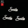 En stock sonrisa de letra sonrisa de diamantes completos accesorios de aleación joyería material para tocado hecho a mano accesorios ventas directas de fábrica