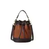 2026 Moda Nuevo Bolso Cubo Versátil con Cordón de Gama Alta, Bolso de Hombro Cruzado para Mujer Texturizado de Contraste de Color Retro a la Moda