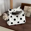 Transfronteiriço 2026 Novo Modelo Portátil Retrô Casual Moda Diária Bolinhas Transversal Ombro Único Grande Capacidade Bolsa de Bolinho para o Dia a Dia