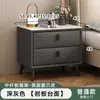 Mesita de Noche de Madera Maciza Modelo Minimalista Moderno 2025 Uso en Dormitorio Hogar Apartamento Pequeño Gabinete de Almacenamiento de Noche de Lujo Ligero
