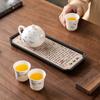Bandeja de Té Absorbente Pequeña Retro para el Hogar Secado Bandeja de Secado Cuadrada Larga Bandeja Retro de Gama Alta para Colocar Tazas de Té Bandeja de Té
