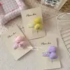 Nuevo Tejido Bordado Coreano Hecho a Mano Relleno de Algodón Lazo para Niñas y Niños, Versátil, Lindo y Dulce, Envuelto con Pinzas Laterales de Tela