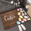 Tapetes de Cocina de Tierra de Diatomeas de Pascua, Antideslizantes y Absorbentes de Agua, con Diseños de Conejos y Huevos, Venta al por Mayor de Fábrica, Tapetes de Cocina Transfronterizos