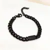 Tohm Cadena Cubana Simple Punk Diseño de Nicho Joyería Accesorio Versátil de Moda Pulsera para Hombres y Mujeres con Opciones de Grabado