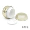 Fabricantes fornecem frasco redondo de plástico para creme cosmético 3,5g creme dourado Frasco pequeno para amostra