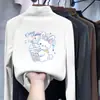 Y2087# Camisa de Cuello Medio Alto con Respaldo de Terciopelo para Niños y Niñas Camiseta de Manga Larga para Primavera y Otoño para Niños Medianos y Grandes Camiseta de Estilo Invierno