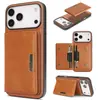 Aplicável à Capa de Celular Magnética Dois em Um iPhone 18 Suporte de Cartão Samsung S26 Carregamento Sem Fio MagSafe Capa de Couro