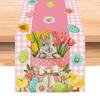 Camino de Mesa Personalizado de Conejo Lindo para Pascua Transfronterizo para Sala de Estar y Mesa de Comedor del Hogar Decoración Festiva Mantel Impermeable Venta al por Mayor