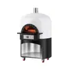 Horno de pizza napolitano, uso comercial exterior, horno de pizza italiano de alta temperatura a gas y leña de doble combustible
