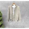 Abrigo Suéter Engrosado Otoño e Invierno Moda Masculina Ropa Exterior Cuello Redondo Simple Retro Japonés Ajustado Cardigan Suéter Ropa de Hombre