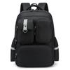 Mochila Estudantil de Ensino Fundamental com Cor Sólida, Bolsos Externos Múltiplos, Mochila de Viagem Casual Unissex de Grande Capacidade para Passeios