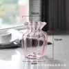 Vaso de Vidro Listrado Vertical Transparente Vaso de Flores Hidropônico Decoração de Mesa para Sala de Estar Ornamento Criativo Estilo Ins Fresco