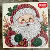 Pintura de Diamantes Navideña 5D Nueva 20*20 Bestseller Transfronterizo de Amazon Pintura de Perlas Hecha a Mano Decoración Colgante DIY Adorno Creativo