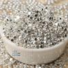 Plata rota varios dos gruesos chapados en plata cuentas sueltas cuentas cuadradas triangulares material de cuentas para manualidades DIY accesorios para pulseras de joyería