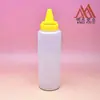 Garrafa Redonda Reta Personalizada de 500ml em LDPE Boca Larga 38-400 Boca Pontiaguda Garrafa para Ketchup e Condimentos Operação com Uma Mão Sem Sujar