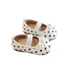 Sapatos de princesa para meninas, nova coleção de outono, sapatos de bebê retrô com bolinhas, sapatilhas da moda com bolinhas estilo coreano para crianças