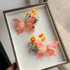 Novo Grampo de Cabelo Doce de Flor de Seda Borboleta para Primavera e Verão, Saídas Diárias, Hanfu, Novo Estilo Chinês, Acessório de Cabelo Versátil para Fotografia