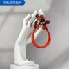 Correa de Muñeca Gruesa de Moda Cordón Rojo Chino para Teléfono Cadena Antiperdida para Viajes Accesorio Exquisito Correa Universal Versátil