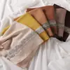 Nuevo Pañuelo para la Cabeza Decorativo Envuelto Bordado con Lentejuelas Arrugado de Seda de Hielo Moda Malaya Indonesia Encaje Bufanda de Gasa para Mujer