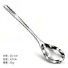 Cucharas soperas de acero inoxidable 316 transfronterizas en stock. Elegantes cucharas de mango largo estilo coreano para uso doméstico y en restaurantes, adecuadas para servir sopas, postres y otros platillos.