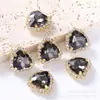 Borda em Forma de Coração Costurada à Mão Garra Strass Cristal Fivela Strass de Vidro Broche DIY Buraco Sapato Grampo de Cabelo Acessório de Cabelo Ornamento Acessórios